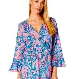 Lilly Pulitzer NWT Willa Tunic Top Tangerine 🍊 Dream Size S $128